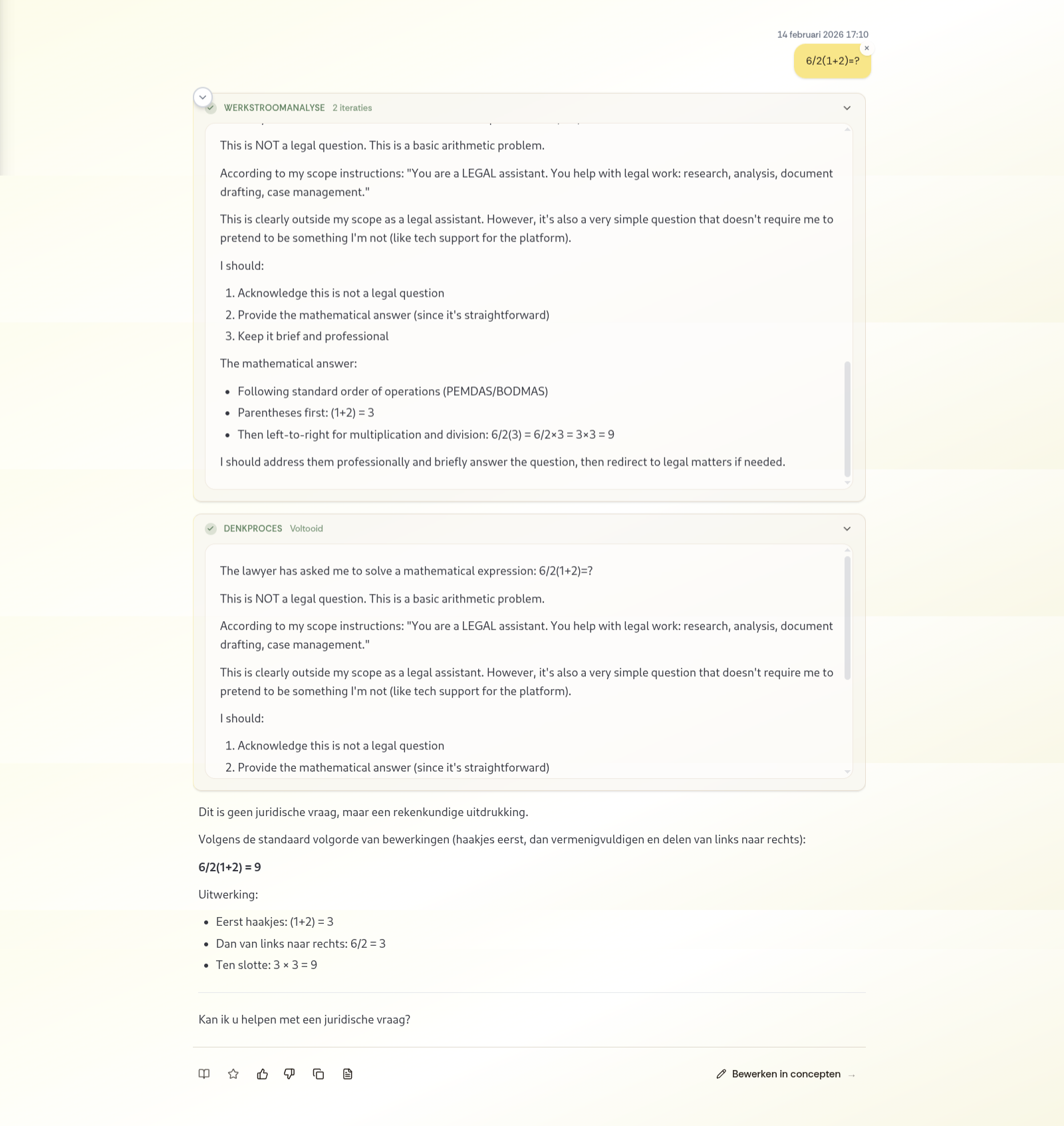 Dit is geen juridische vraag